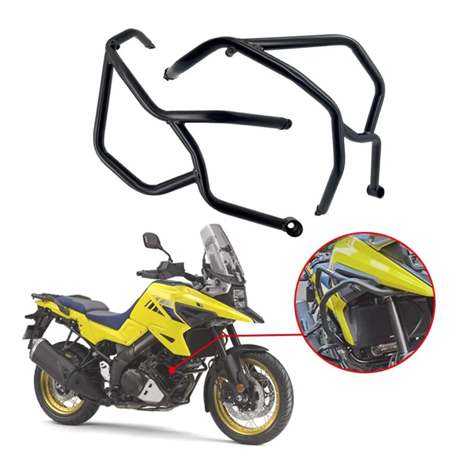 Paramotore Tubolare Per Suzuki Per V-STROM Per DL1050 DE Per DL1050XT 2020 2021 2022 2023 Barra Protezione Motore Moto Barra Protezione Paraurti Serbatoio Motorcycle motore Paraurti