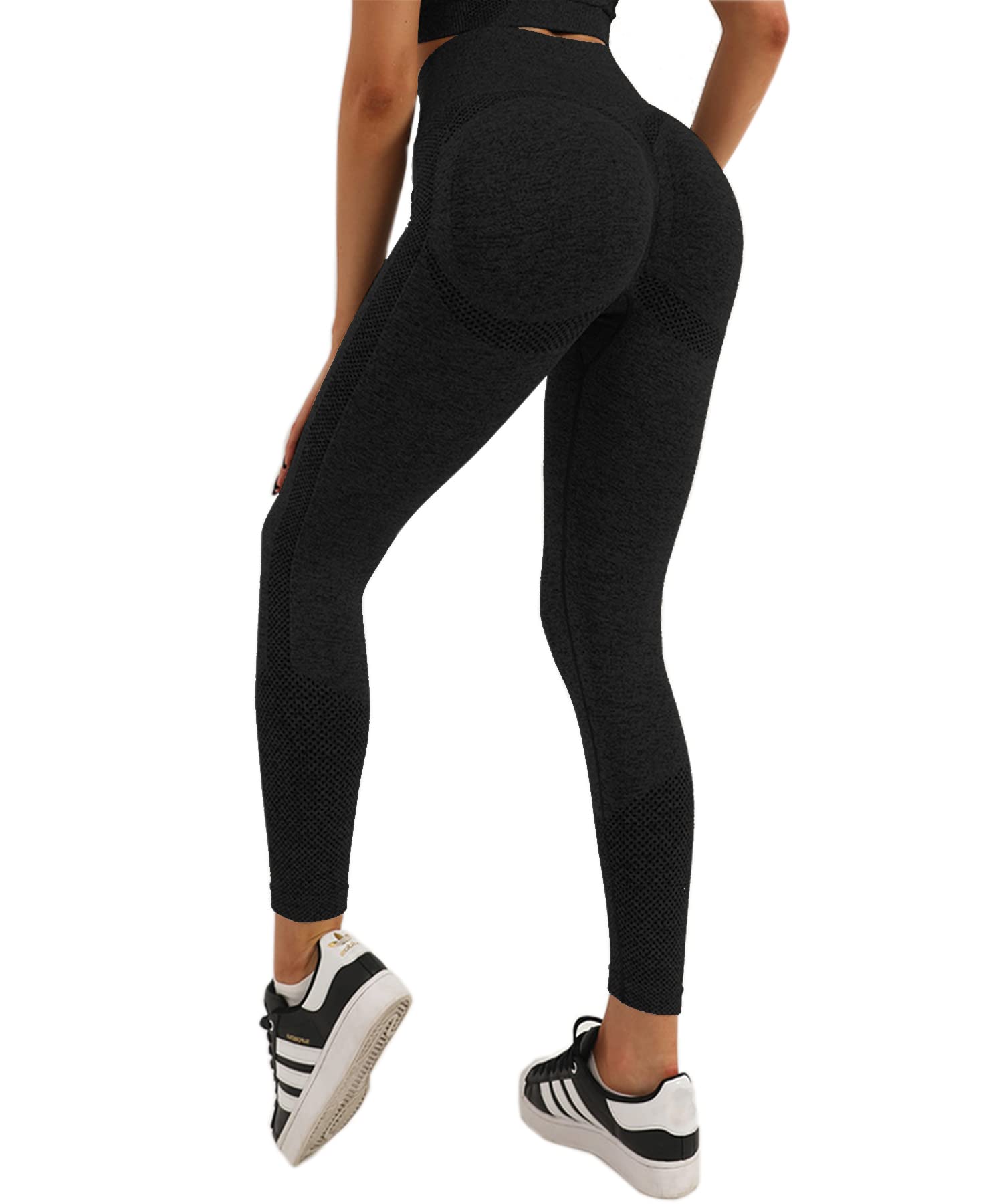 Merlvida Leggins Sportivi Donna Vita Alta Leggings Push Up Pantaloni Palestra Controllo della Pancia Anticellulite Pantacollant Opaco Elastici Tuta Collant Abbigliamento Sportivo Donna Yoga Fitness