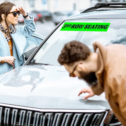 Miniatura 7 de Versa Tags - Calcomanías con eslogan para parabrisas, paquete de 12 unidades para la venta, asientos de fila 3ª, financiamiento disponible, garantía