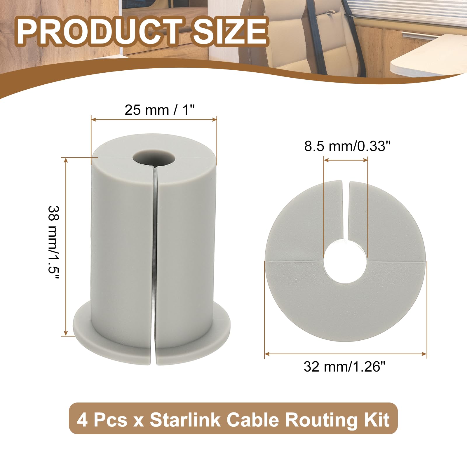 PATIKIL Wall Grommets for Cables 1" - Image 2