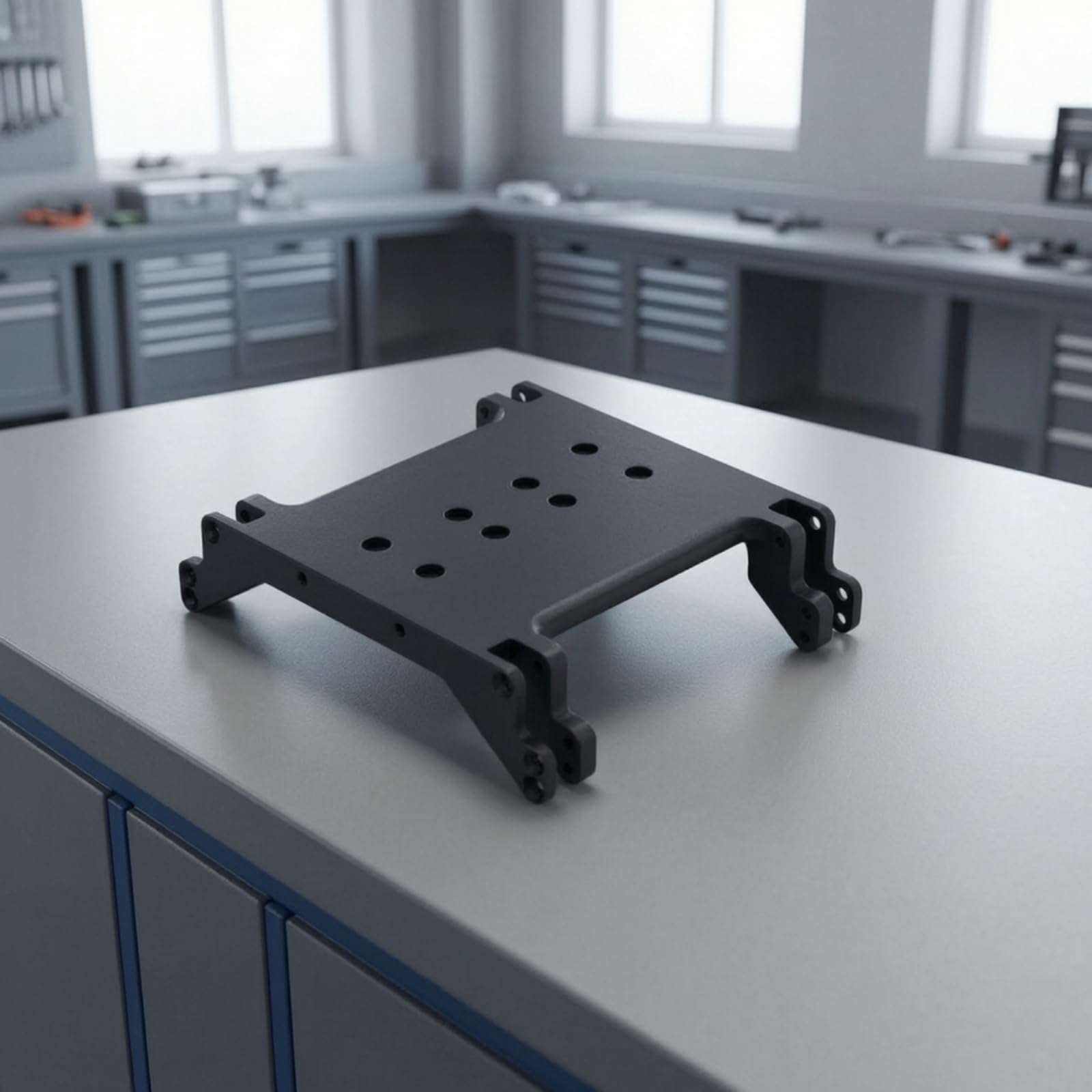 Soporte Transmisión RC Compatible Base Caja Cambios RC Reforzado Base Caja Cambios para Molistas, Array, Plata