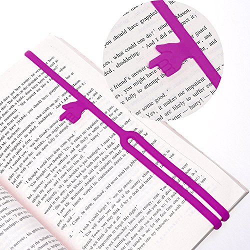 Image of CRIVERS 10pc Silicone Finger Point Bookmark, Lovely Book Marker Strap for Office Supplies School Supplies Stationery Gift