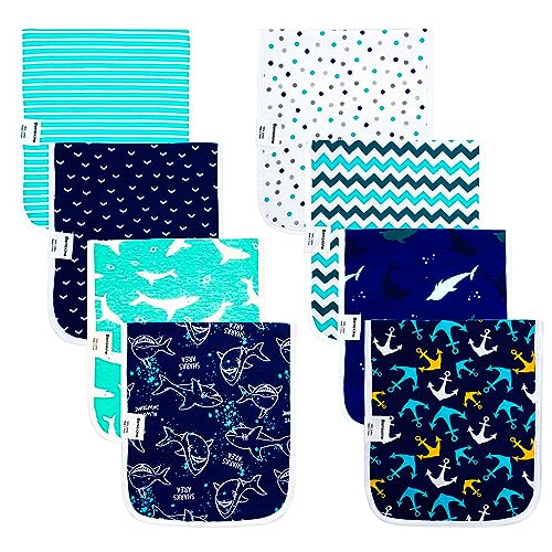 Image of Benoxine Ultra-Soft Baby Burp Cloths Absorbent, Large Size, Cotton,Adorable Designs Perfect for Boys and Girls 8-Pack