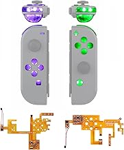eXtremeRate 7 Colors 9 Modes NS Joycon DFS LED Kit for Nintendo Switch, Multi-Colors Luminated ABXY Trigger Face Buttons for Nintendo Switch & Switch OLED Model Joy-Con - JoyCon NOT Included