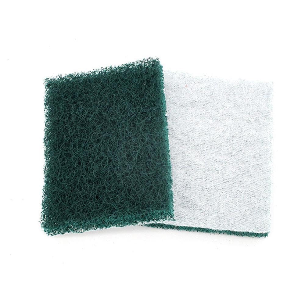 TopHomer 5Pcs Scouring Pads, Scouring Pads Kitchen Scrubber Sponge Reusable Heavy Scouring Pad, Scourer Pads for Kitchen Bathroom Household Dish Sink Scrubber (Green)