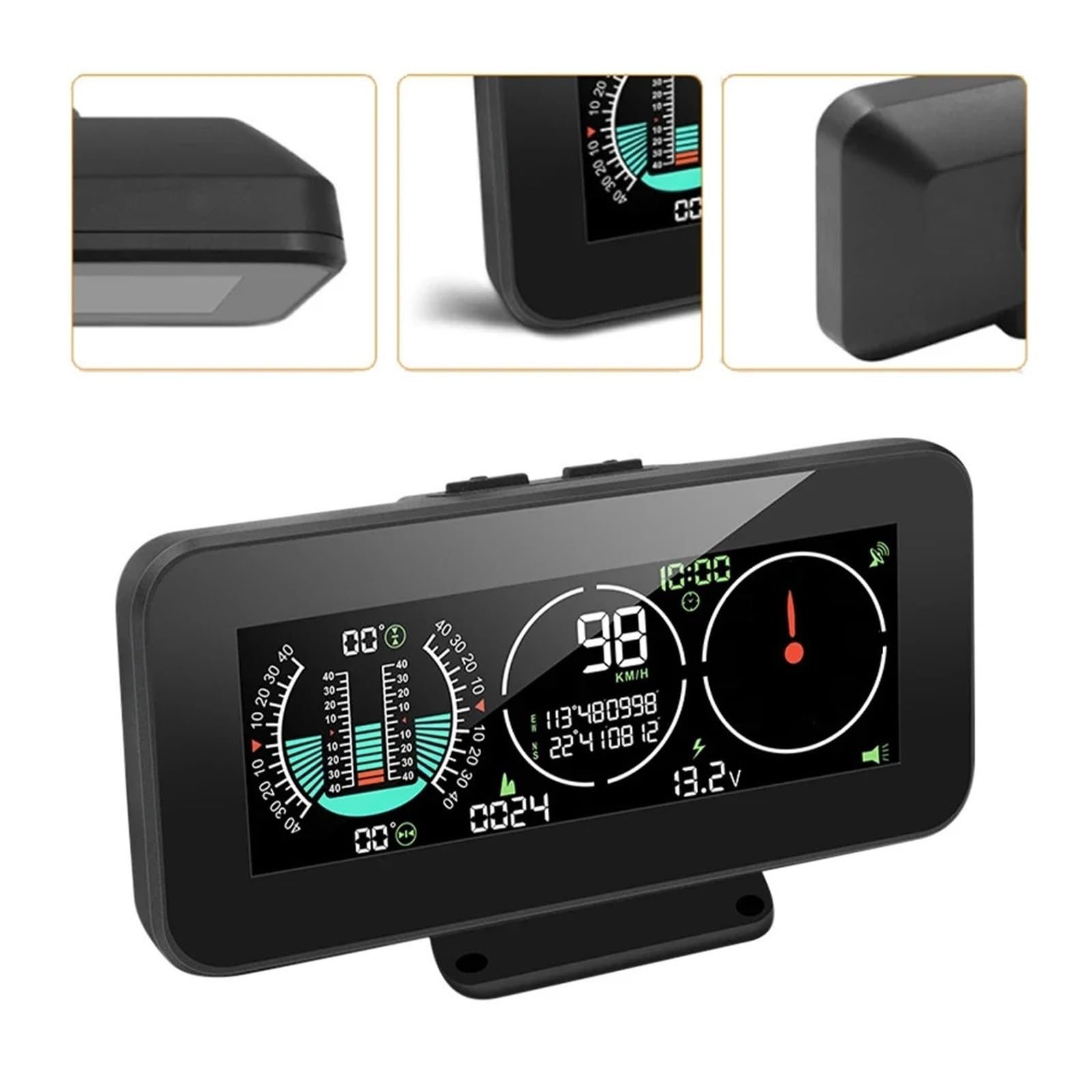 Velocímetro GPS, Accesorios Todoterreno, Pantalla HUD Head Up For Coche, Alarma De Exceso De Velocidad M60, Medidor Digital De Pendiente De Velocidad, Brújula, Inclinómetro para todos los vehículos