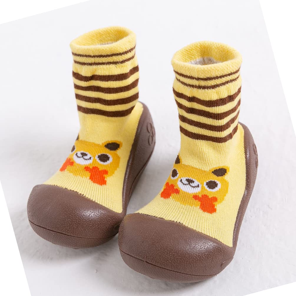 UAZNegozio 2 Pairs Baby Socks Anti Skid Rubber Soft Sole Infant Slippers Shoes Slipper Cotton Mesh Breathable Lightweight Sock Shoes