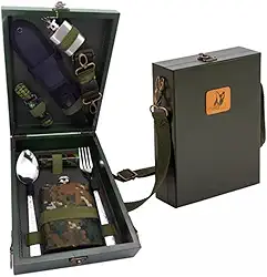 Kit De Camping, Sobrevivencia tatico E Escalada C/Utensílios a Cor Verde