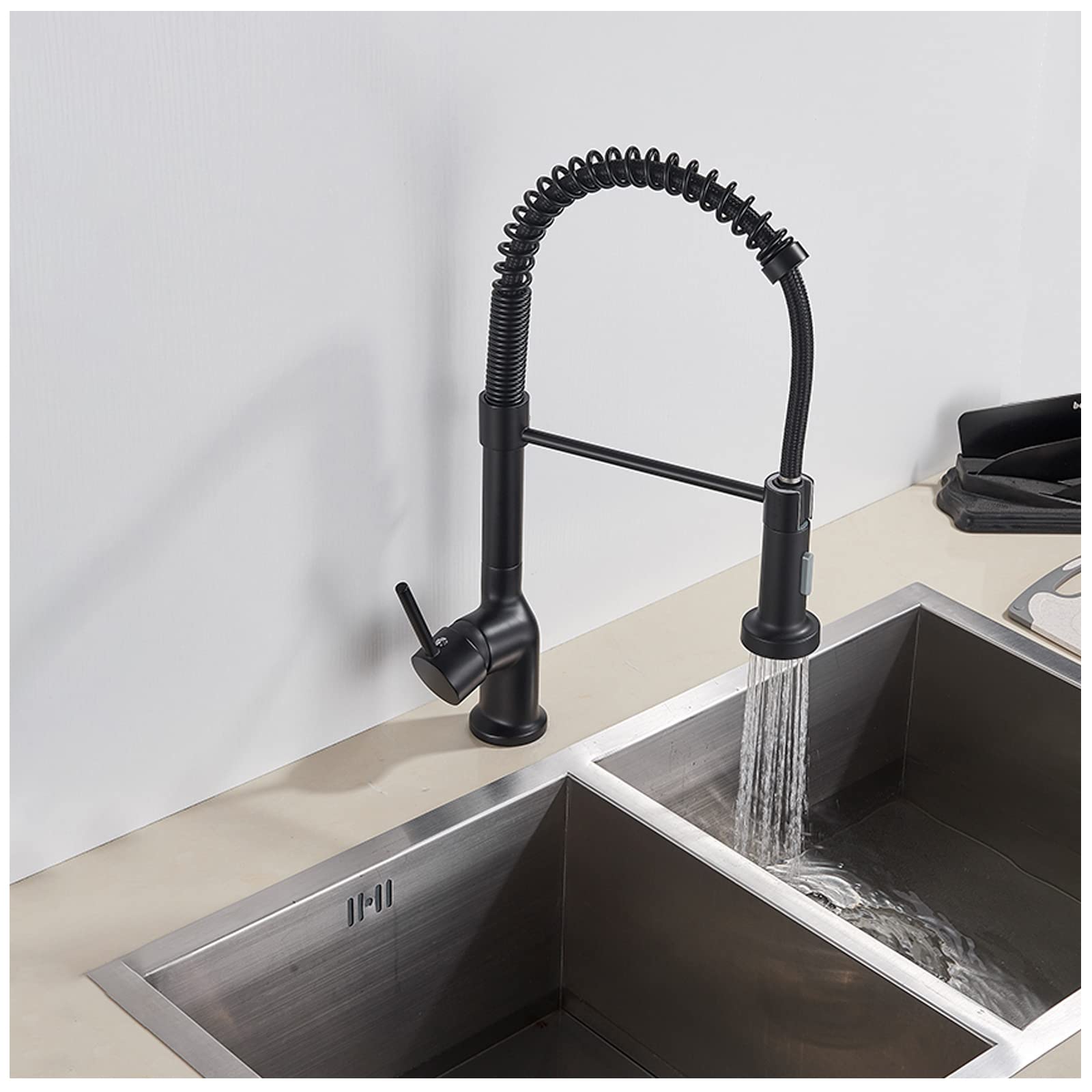 FCXWEVR Kitchen Faucet with Pull Down Sprayer, Dual Function Brass Sink Tap, High-Arc Design for Easy Cleaning, Modern Kitchen Mixer Tap, Durable and Stylish Kitchen Fixture
