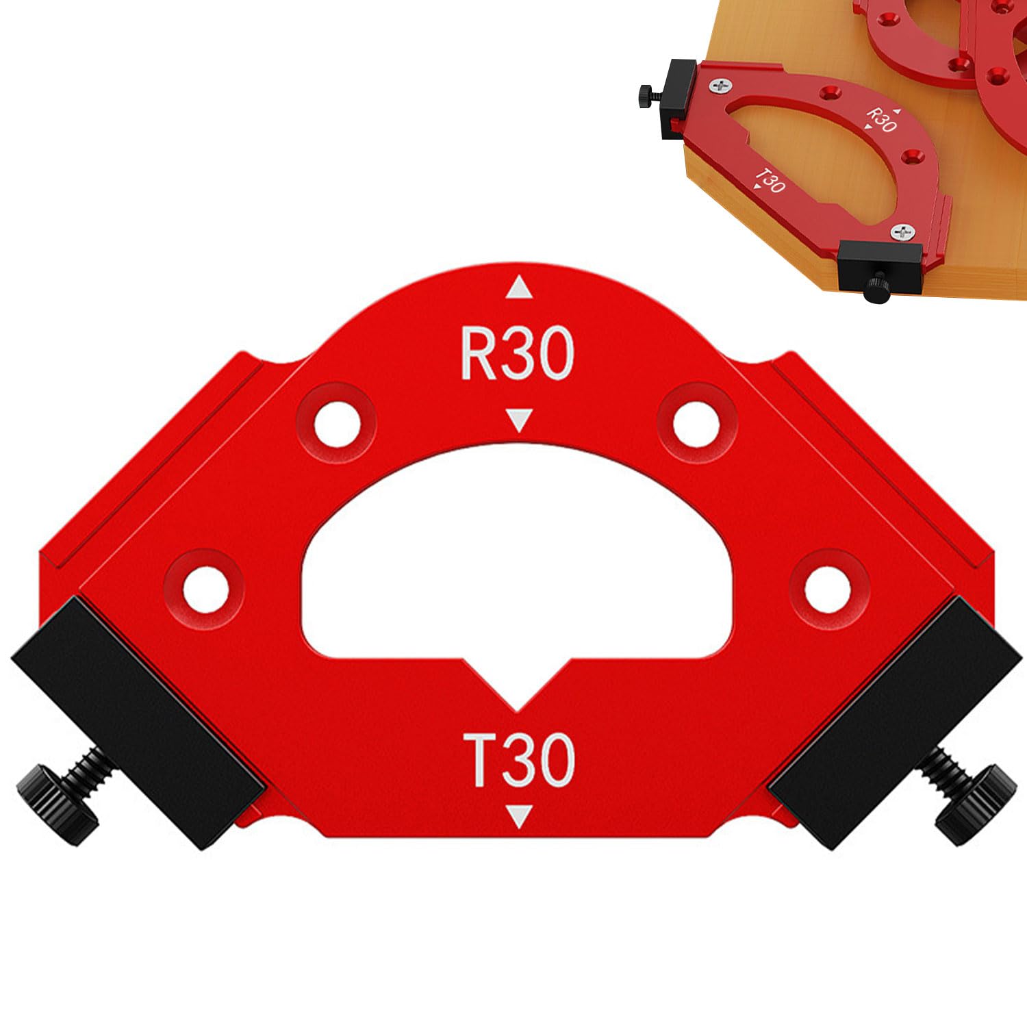 Angolo Della Maschera Fresatrice con Mandrino a Raggio, Stampo 3 In 1, Modello di Posizionamento Degli Angoli Interni ed Esterni Smussati 3 In 1, Per il Taglio di Lamiere (RT30）