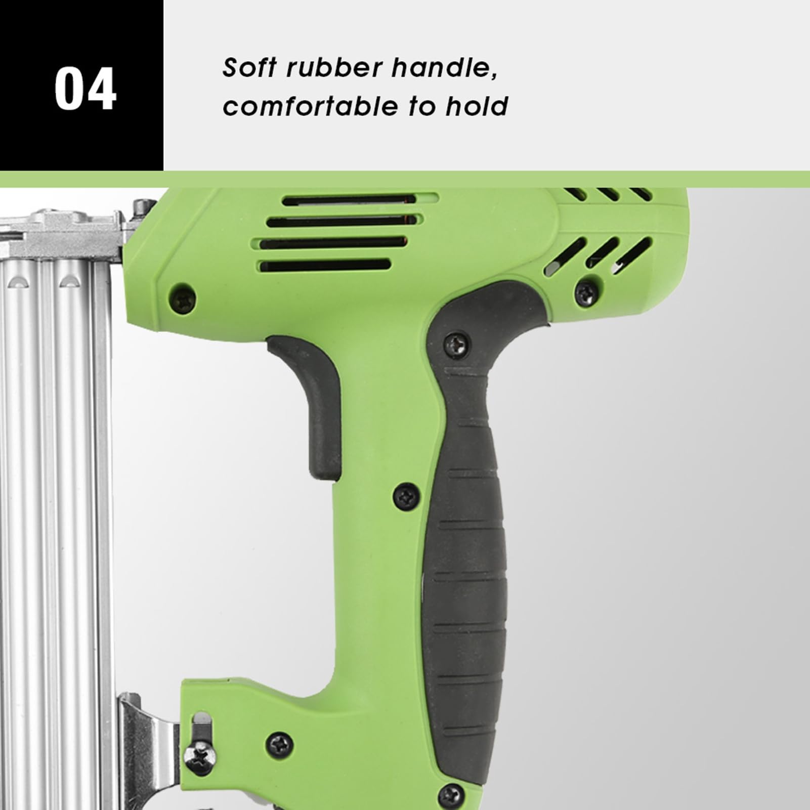 Brad Chiodatrice, Pistola Sparachiodi Elettrica 1800 W Capacità 100 Chiodi Lunghezza Chiodo 30 Mm, Graffatrice Elettrica Ergonomica per Tappezzeria Leggera, Legno, Carpenteria