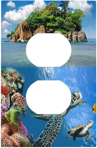 Miniatura 71 de Cubierta de interruptor de luz de 3 cuadrillas con diseño de flores azules púrpuras, cubierta de placa de pared de triple palanca, arbustos florales