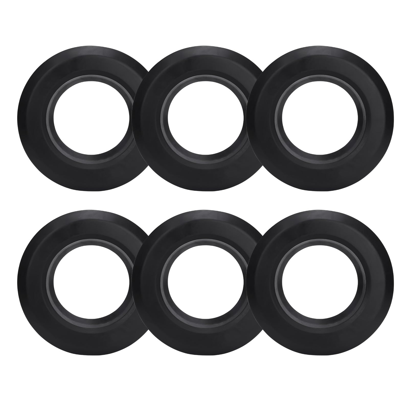 Photo 1 of 6-Pack 2" Flexible Tank Adapter, Black PVC Bulkhead Fitting, for Attaching 2-inch pipe to Curved Surfaces, Storage Drums, Schedule 50 Pipes, Liquid-Tight Seal