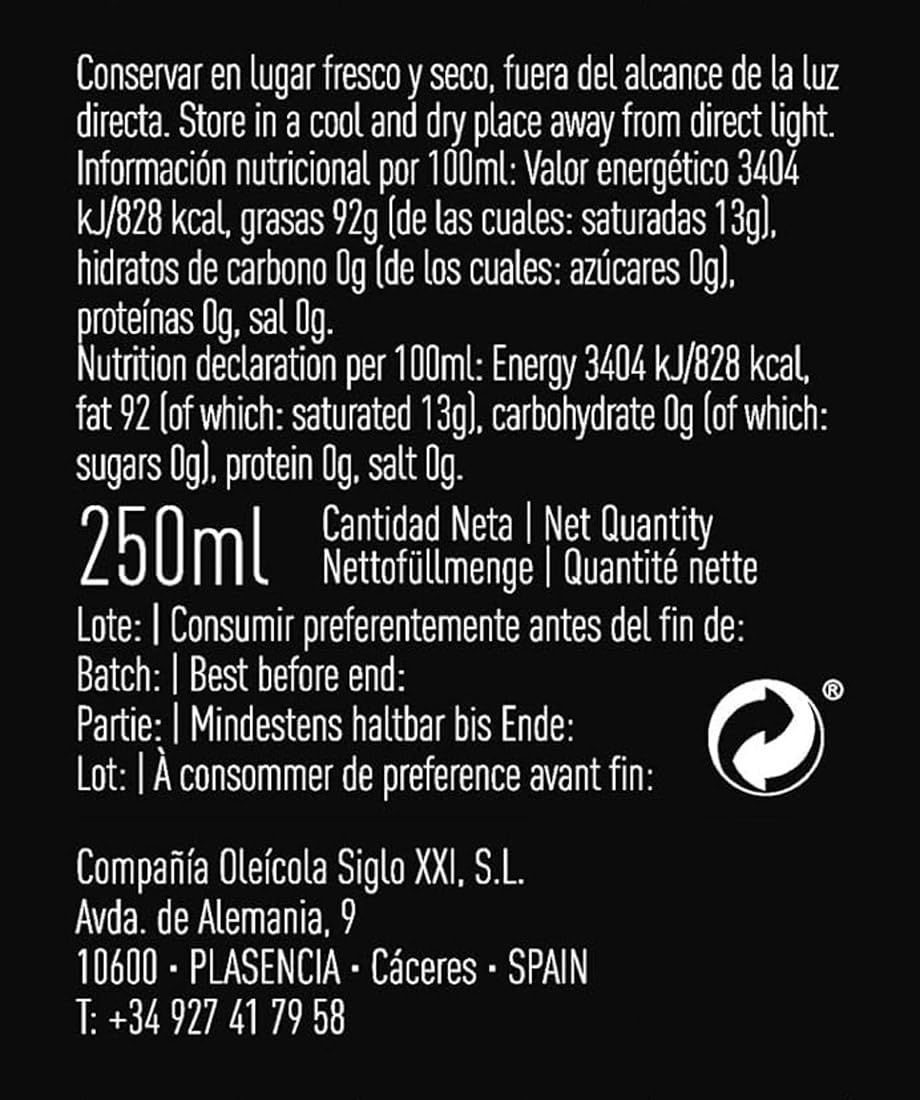 La Chinata - Huile d'olive extra vierge à la truffe - 3 bouteilles de 250 ml. (Total 750 ml.)