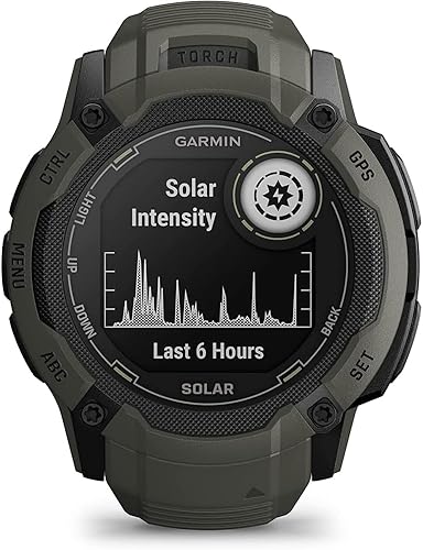 Miniatura 5 de Garmin 010-02805-15 Instinct 2X Solar Rugged GPS Smartwatch Moss Bundle con Deco Essentials Paquete de 2 pulseras tácticas de emergencia paracord