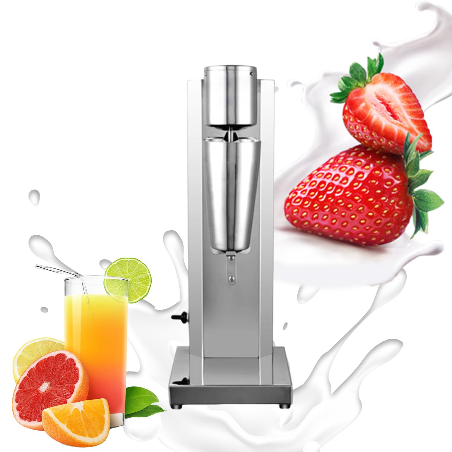Electric Drink Mixer, 650ml Commercial Milkshake Machine,Restaurant-Quality Retro Milkshake Maker & Milk Frother 180W (Single Head)