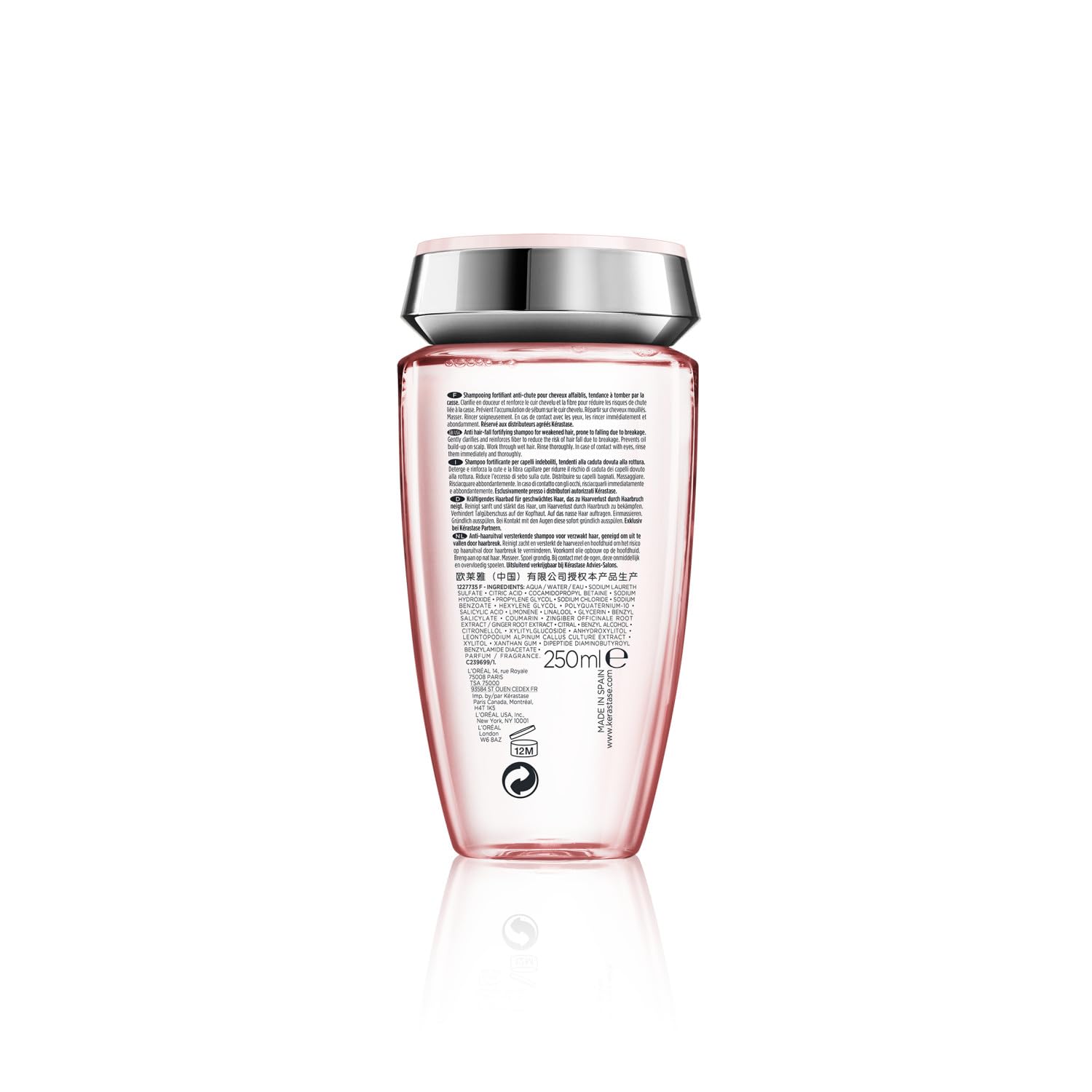 Kérastase, Genesis, Shampoo Professionale Fortificante per Capelli Indeboliti, Capelli Sani e Forti, Con Cellule Native di Stella Alpina e Radice di Zenzero, Bain Hydra-Fortifiant