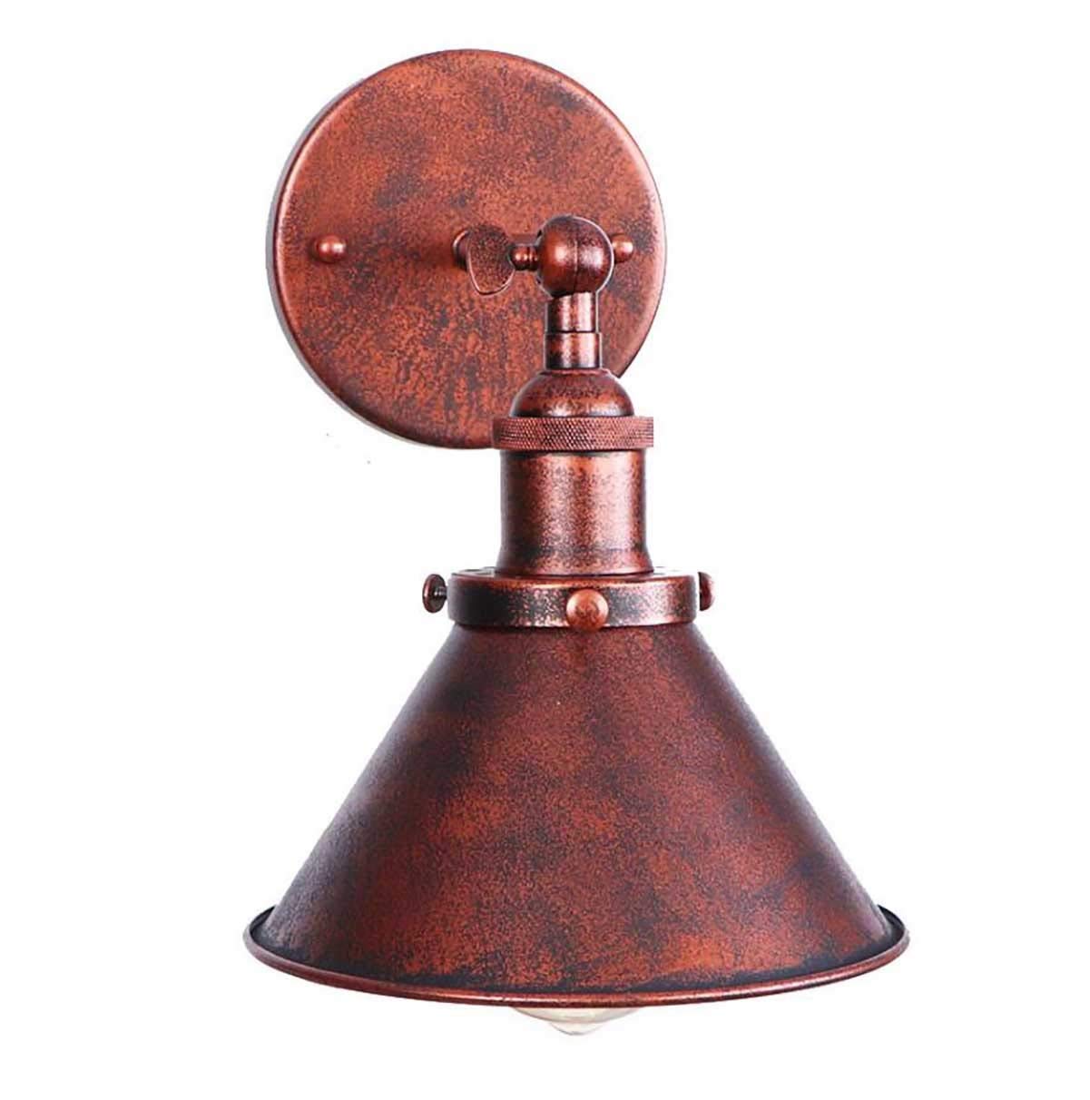 JYBNBBE Industrial Decor Retro Wall Lights for Home Bedroom Stair Mirror Light Loft Vintage Edison Wall Sconce,Rust A