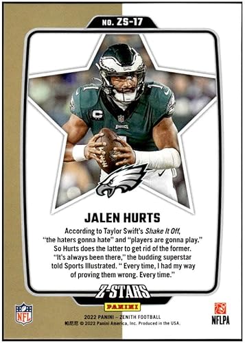 Miniatura 2 de JALEN HURTS 2022 Panini Zenith Z-Stars #17 NM+-MT+ NFL Football Eagles