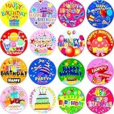 240 Pieces Happy Birthday Stickers Personalized Birthday Party Labels for Kids Adults Party Favor, Envelopes, Cards, 16 Styles