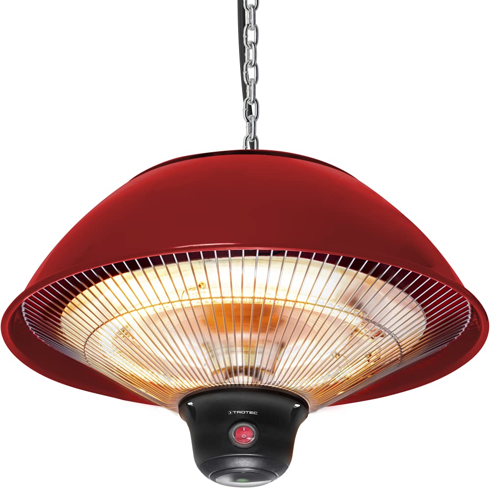 TROTEC Chauffage infrarouge plafond IR 1510 SC | Radiateur électrique suspendu | Chauffage Infrarouge | matériel de montage incl. | Chauffage de terrasse | 1.500 W | IP34 | Convient pour 10 m² max.