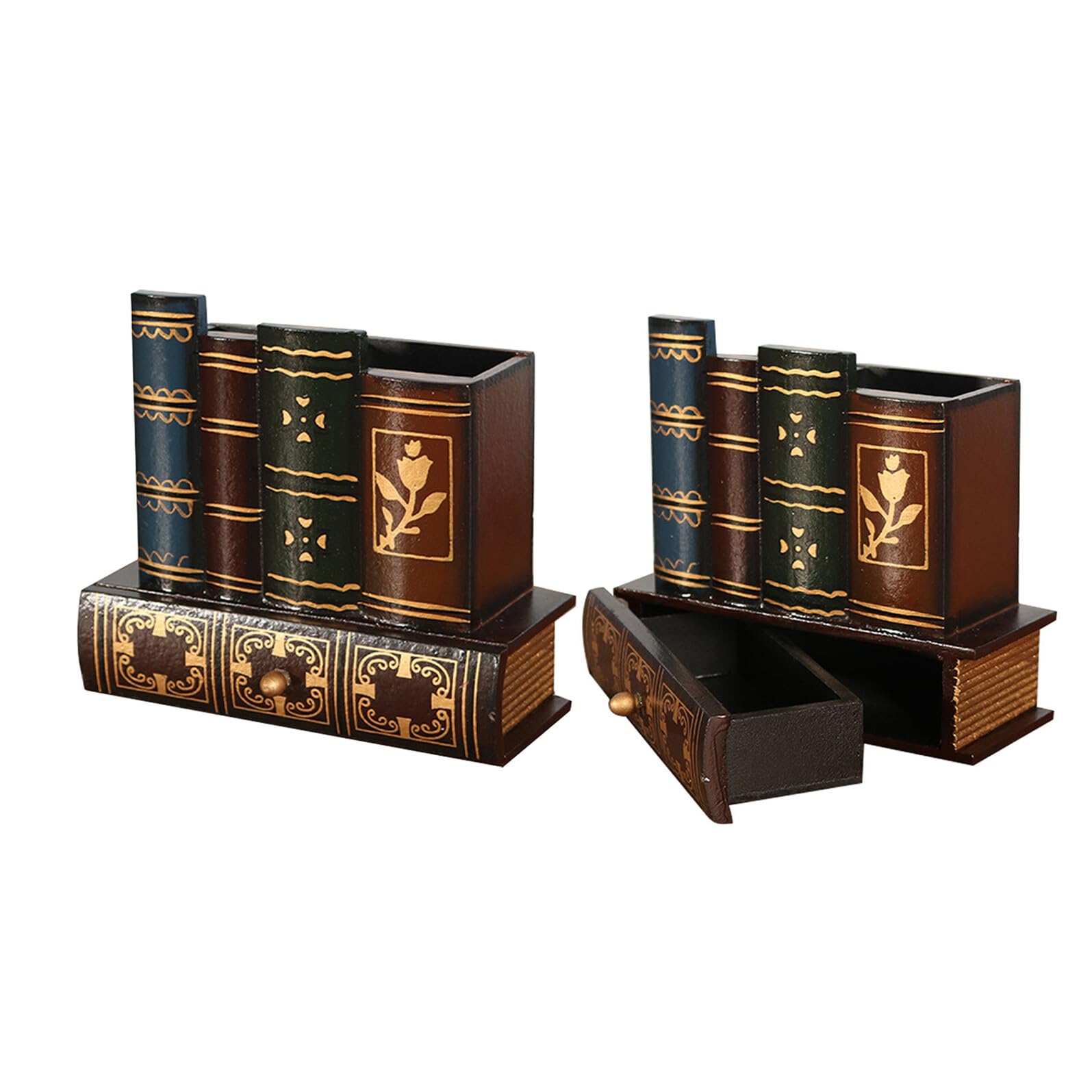 Boîte de rangement bois vintage pour éliminer le désordre sur le bureau