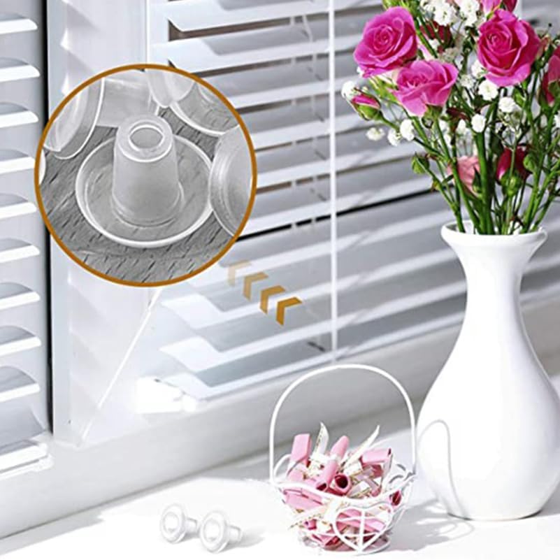 Housoutil 40pcs Horizontal Blinds Bottom Rail Ladder Cord Button Plug