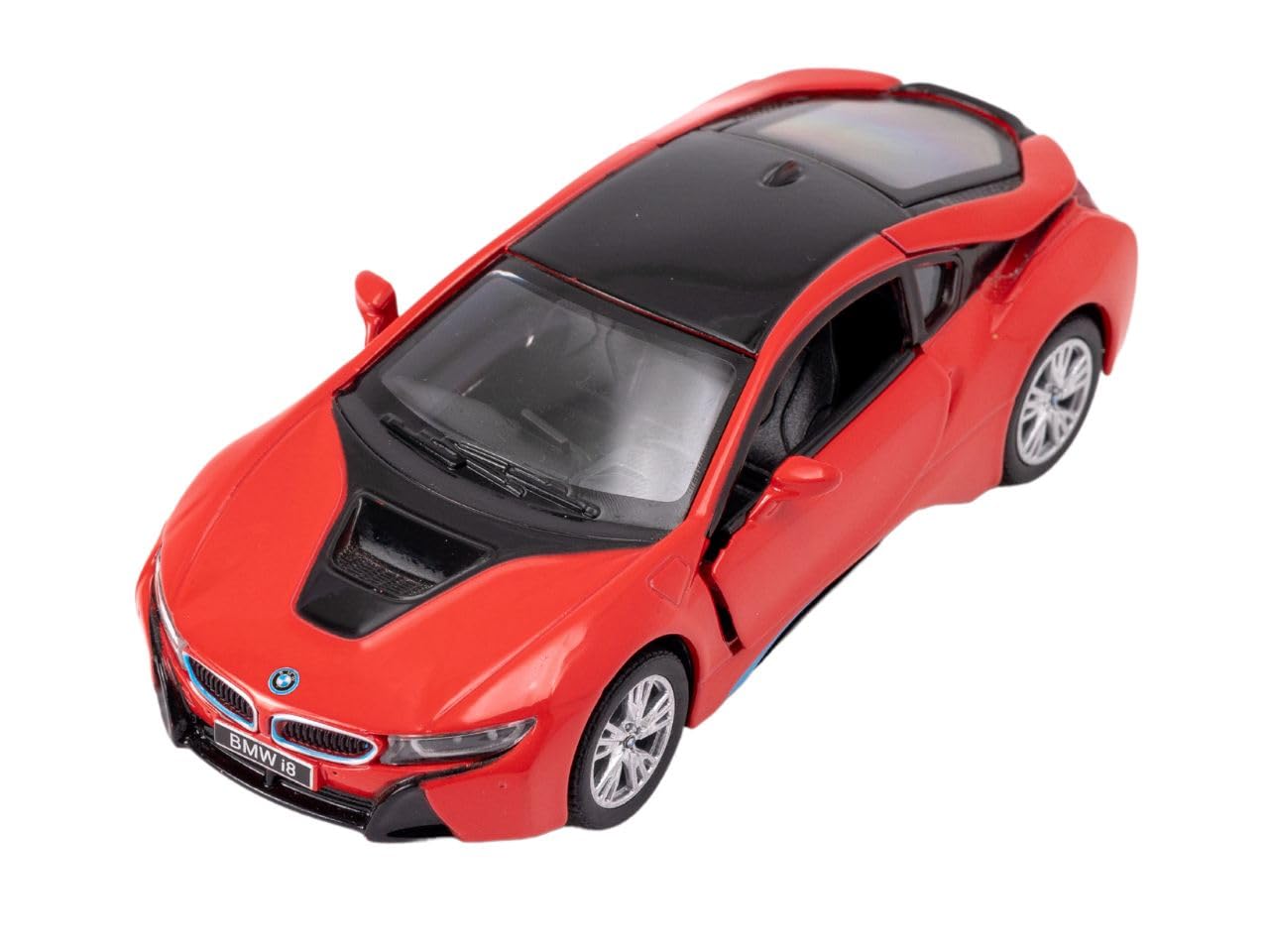 Easy Toys Model Car Compatible with BMW i8. Scale Toy Car with Opening Doors. Car modeling. (Red)
