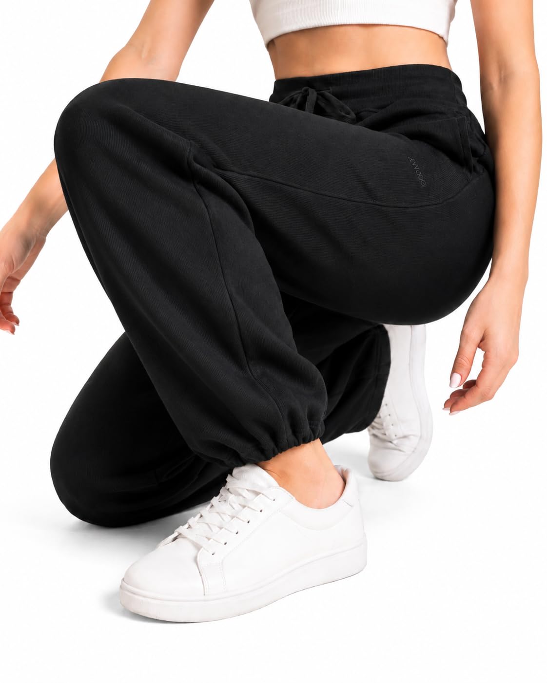 Zylioo Pantalon de Jogging Femme Coton Extra Long Pantalon de Running Sport | Pantalons de survêtement Elastic Respirant Training Sweatpants with Pockets Straight Wide Leg Yoga Casual Bottoms Trousers