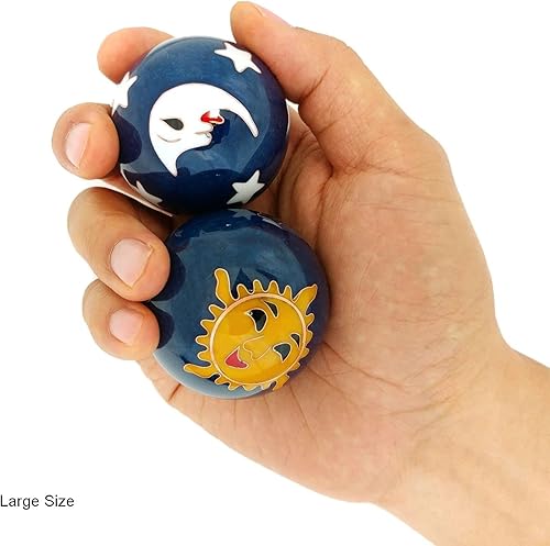 Miniatura 2 de Top Chi Bolas Baoding Sun and Moon con soporte de bambú