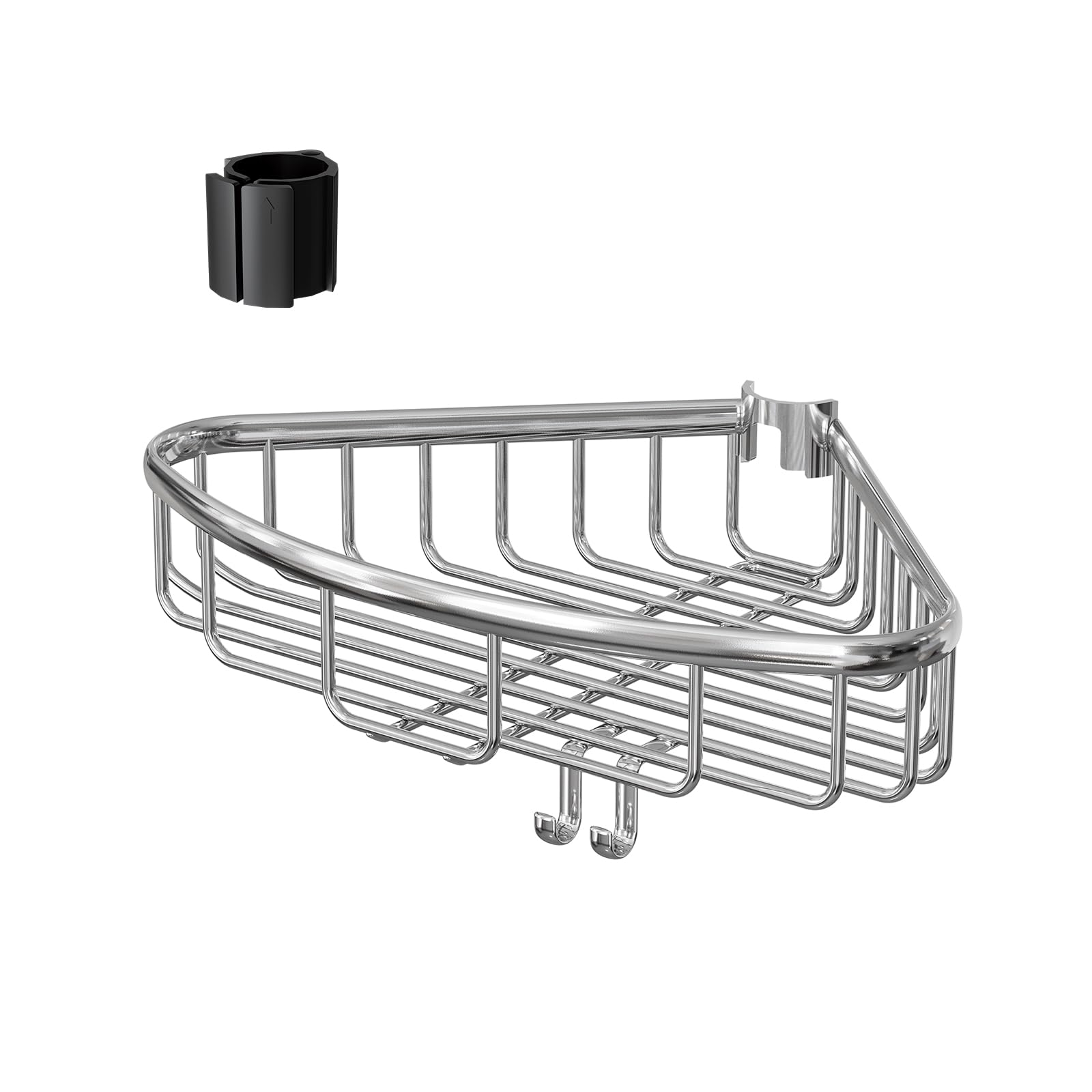Fits Corner Shower Caddy Tension Pole Only 1 Pack Stainless Steel Waterproof Bathroom Shelf Basket - Medium Size