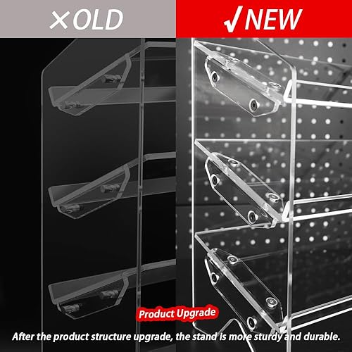Miniatura 4 de Estante de exhibición de teclado acrílico, soporte de marco acrílico multicapa, estante de almacenamiento transparente, soporte de almacenamiento