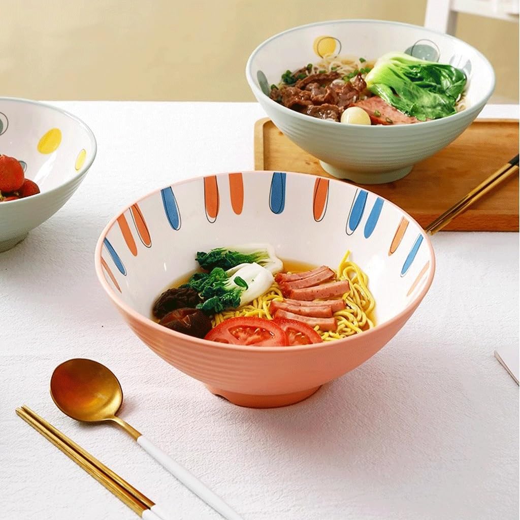 NEBE Ramen Bowl Tazón De Ramen, Tazón De Fideos Doméstico, Tazón De Fideos Grande, Tazón De Sopa, Tazón De Fideos, Tazón De Fideos Instantáneos Cuencos Sopa(2)