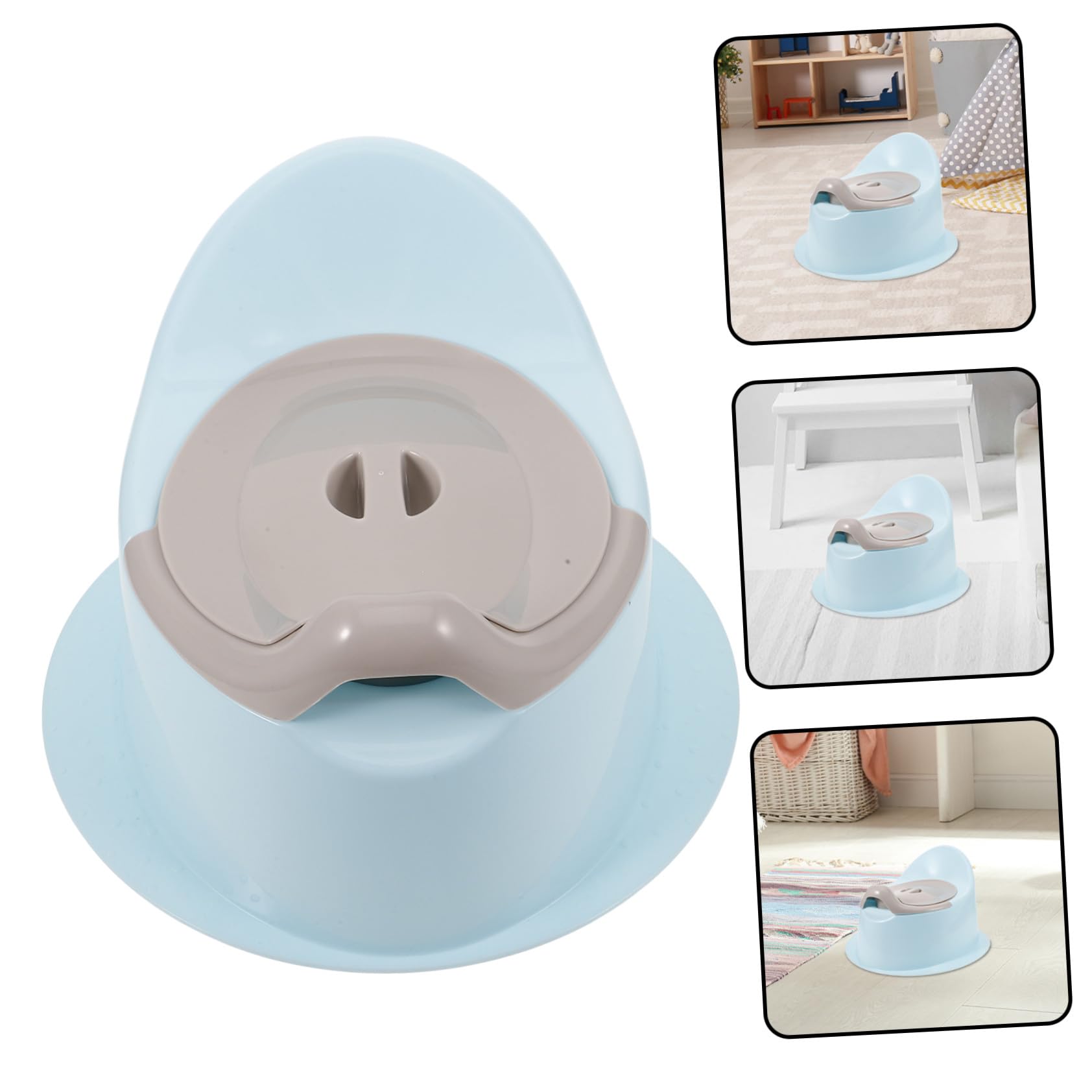TOYANDONA Orinal Portátil Infantil Multifuncional Ligero Asiento De Inodoro Para Niño y Niña Diseño Resistente Para Viaje y Uso Diario Color Azul