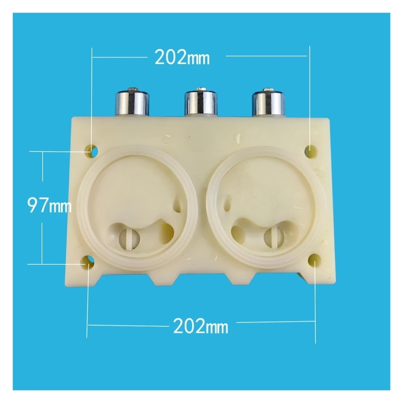 One Set Naked Head Face Plate Front Panel Block Discharge Valve,Compatible With XueMei XueWang Bostone Ice Cream Machines Without Handles