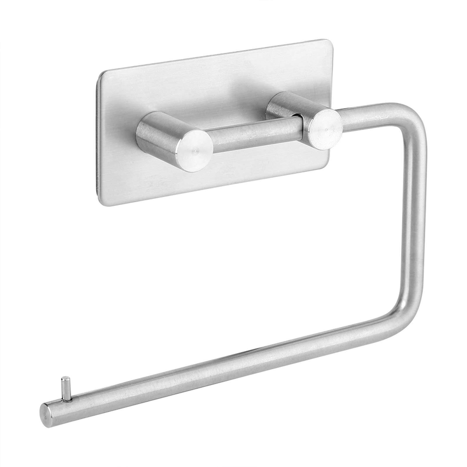 Stainless Steel Toilet Paper Holder, Wall Mounted Self Adhesive Toilet Paper Holder Brushed Nickel Large Roll Holder for Bathroom Washroom