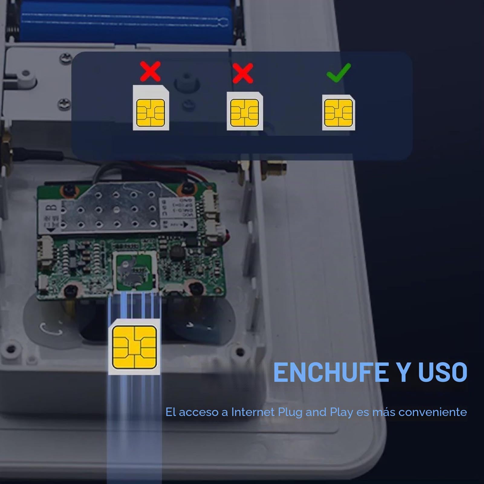 AMONIDA Módem Router 4G LTE, Router WiFi con Alimentación Solar y Clasificación de Impermeabilidad IP66, con Función de relé para Exteriores, Camping, Granja y Caravana. (versión Europea)