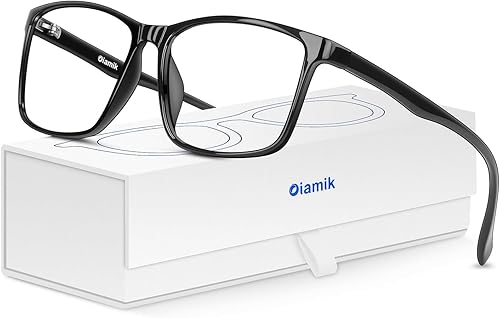 Oiamik - Gafas de bloqueo de luz azul para hombre y mujer antifatiga ocular para juegos de ordenador bloqueador de luz azul antideslumbrante reducen