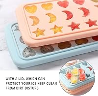 Vista 4 de OSALADI Molde de silicona para cubitos de hielo, moldes de chocolate con forma de estrella de cavidad, molde de jabón, moldes para hornear, molde