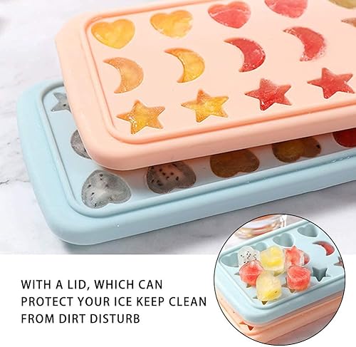 Miniatura 4 de OSALADI Molde de silicona para cubitos de hielo, moldes de chocolate con forma de estrella de cavidad, molde de jabón, moldes para hornear, molde