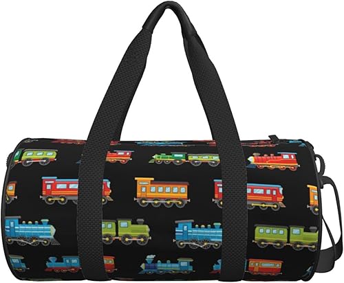 Miniatura 2 de Small Yoga Bag Foldable for Women Mini Gym Duffle Bag Cartoon Train Black for Travel Sports Workout