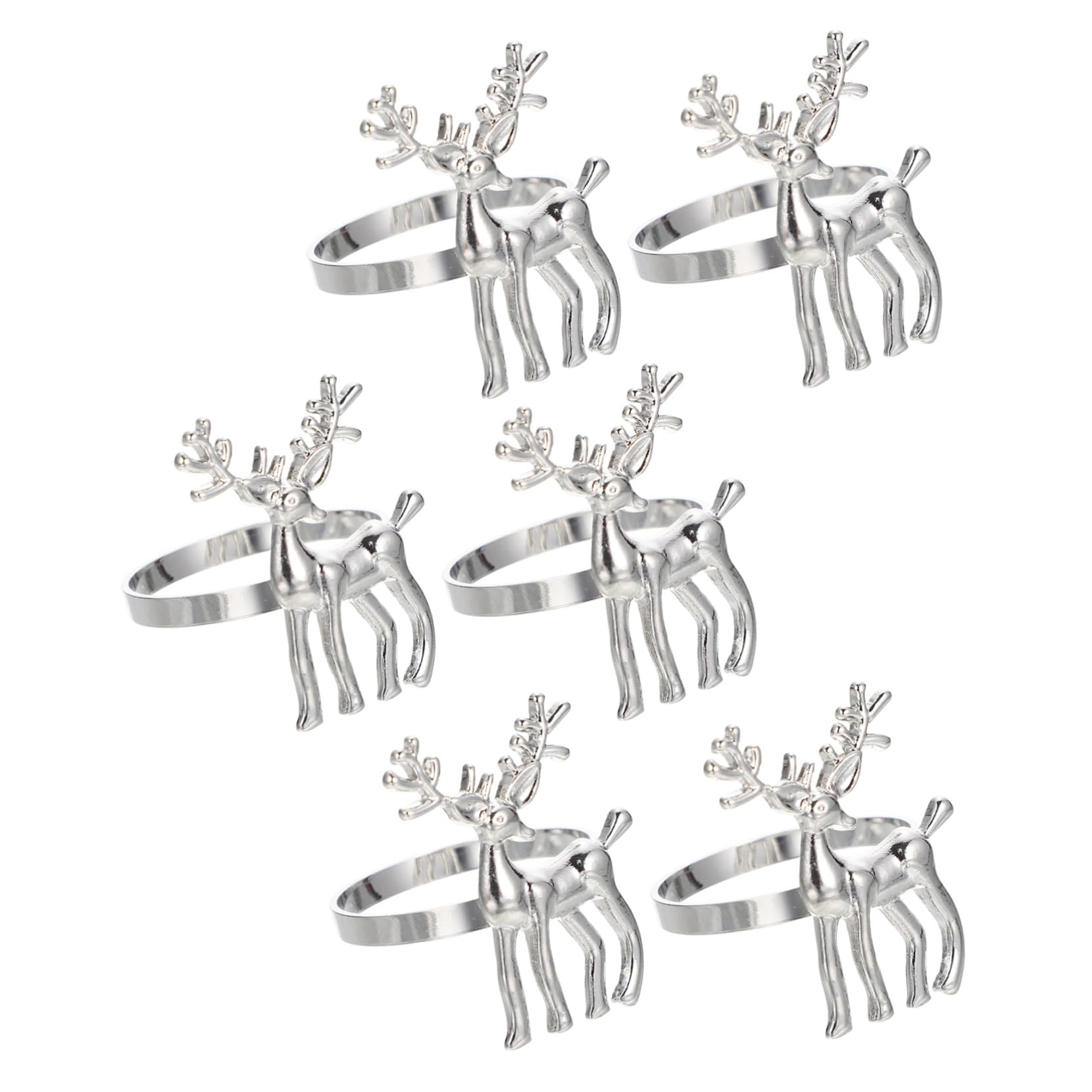 Ciieeo 4 Set Di Fibbie Per Tovaglioli in Metallo A Forma Di Decorazioni Per Tovaglioli Da Tavola Decorazioni Natalizie 6 Pezzi * 4
