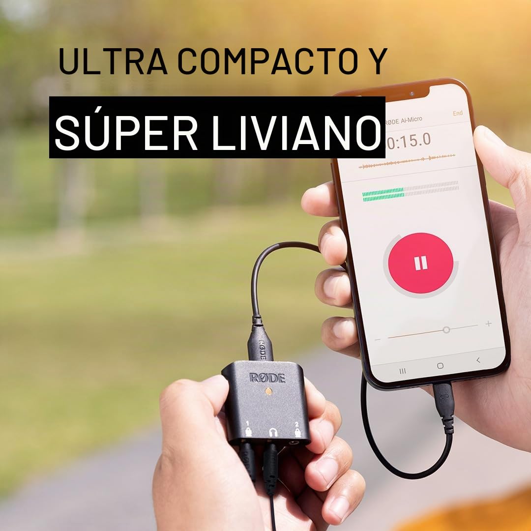 Amazon.com: Interfaz de audio Rode AI-Micro USB, Negro : Todo lo demás