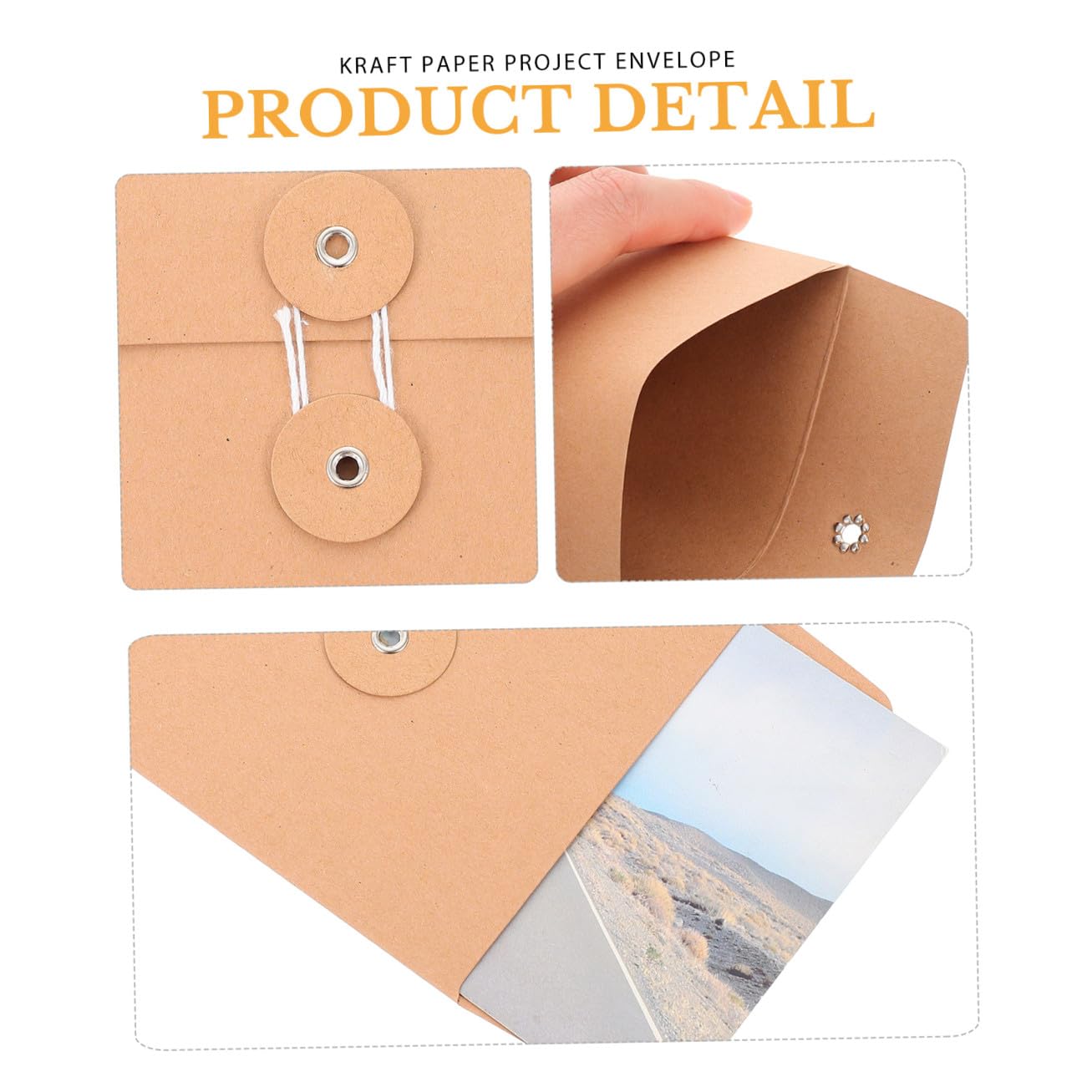 MAGICLULU 75 Piezas Bolsa De Foto De Perfil Sobre De Papel Kraft Sobre De Archivo Kraft Bolsa De Almacenamiento De Archivos Carpeta De Archivos Verticales Mini Sobres Bobina Talla Pequeña