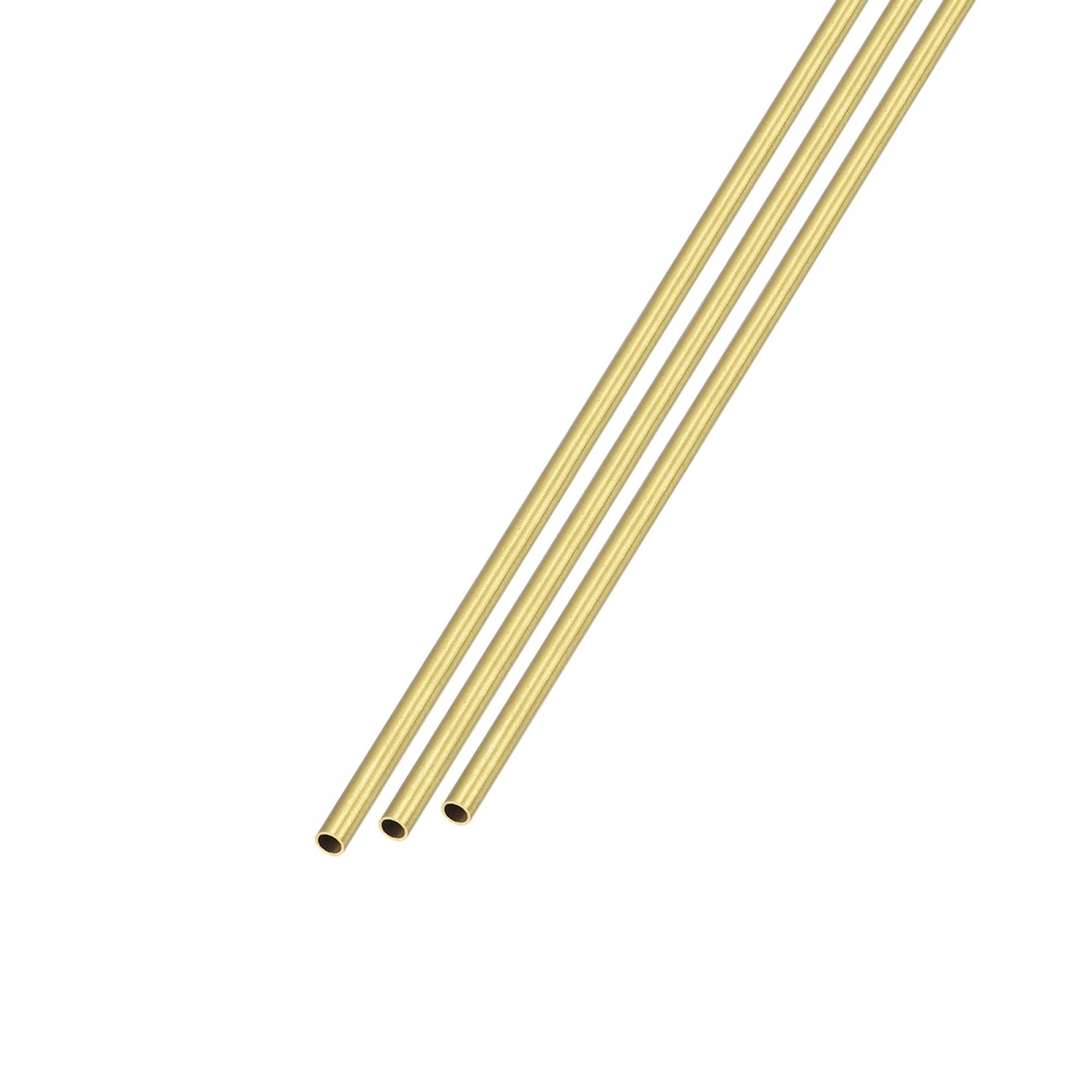 Sourcing Map 5er-Pack Messing-Rundrohre – 1 Mm Außen-Ø, 0,2 Mm Wandstärke, 300 Mm Länge – Ideal Für Basteln, Modellbau & DIY