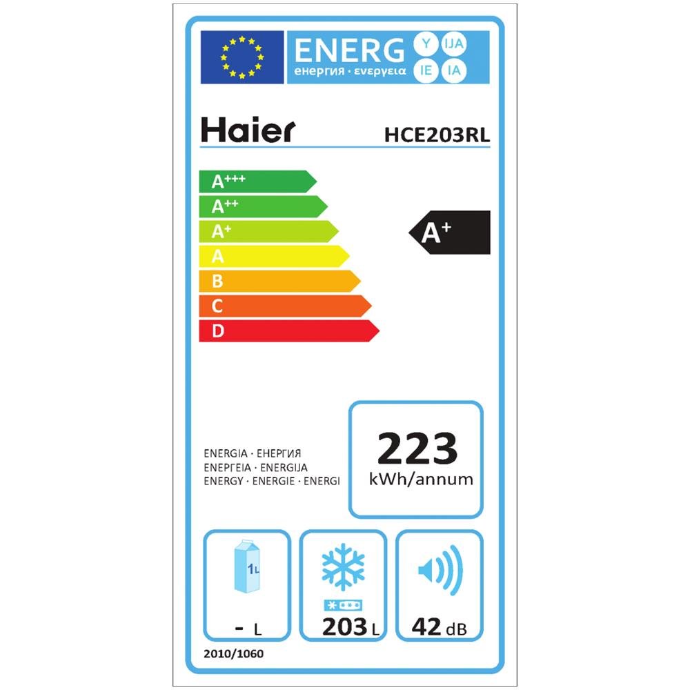 Haier HCE203R Congelatore Orizzontale a Pozzetto, 203 Litri, Temperatura Regolabile, Funzione Fast Freeze, Silenzioso, Libera Installazione, 94*55*84.5 cm, Bianco