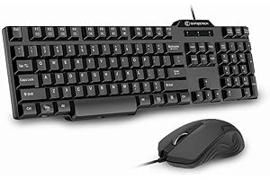 HP Wired Keyboard Keyboard and Mouse Combo, Gofreetech Full-Size Keyboard and Mouse...