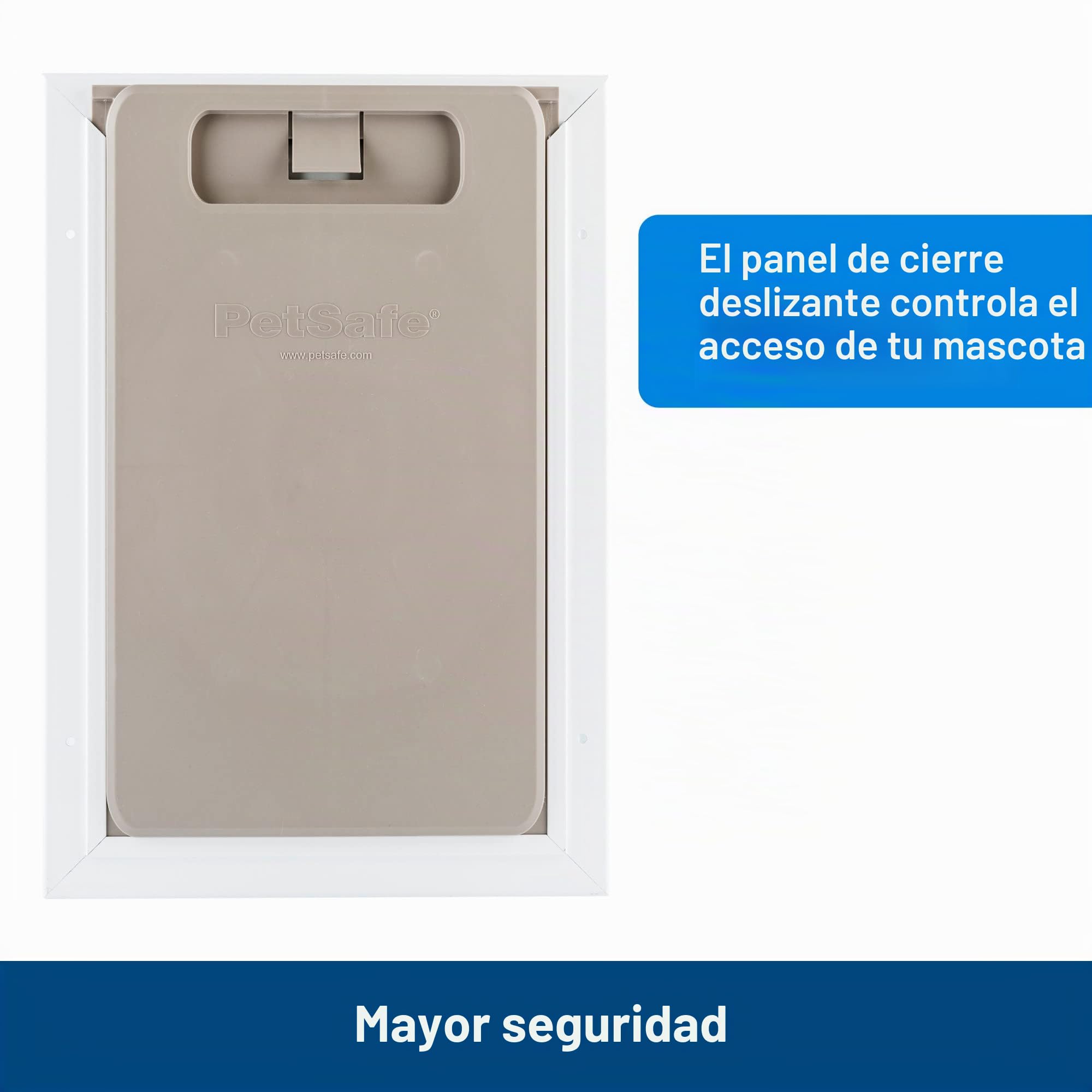PetSafe Puerta de Entrada de Pared túnel telescópico, Grande, para Mascotas de hasta 100 Libras, Color Blanco, Fabricada en los Estados Unidos, Cloruro de polivinilo, L (Pack of 1)