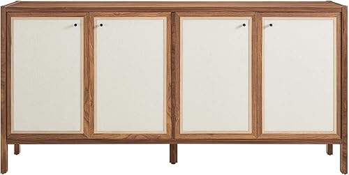 Miniatura 5 de Modway Capri - Aparador de 65 pulgadas en nogal, puertas de almacenamiento grandes, mesa de consola de entrada, gabinete de buffet moderno de