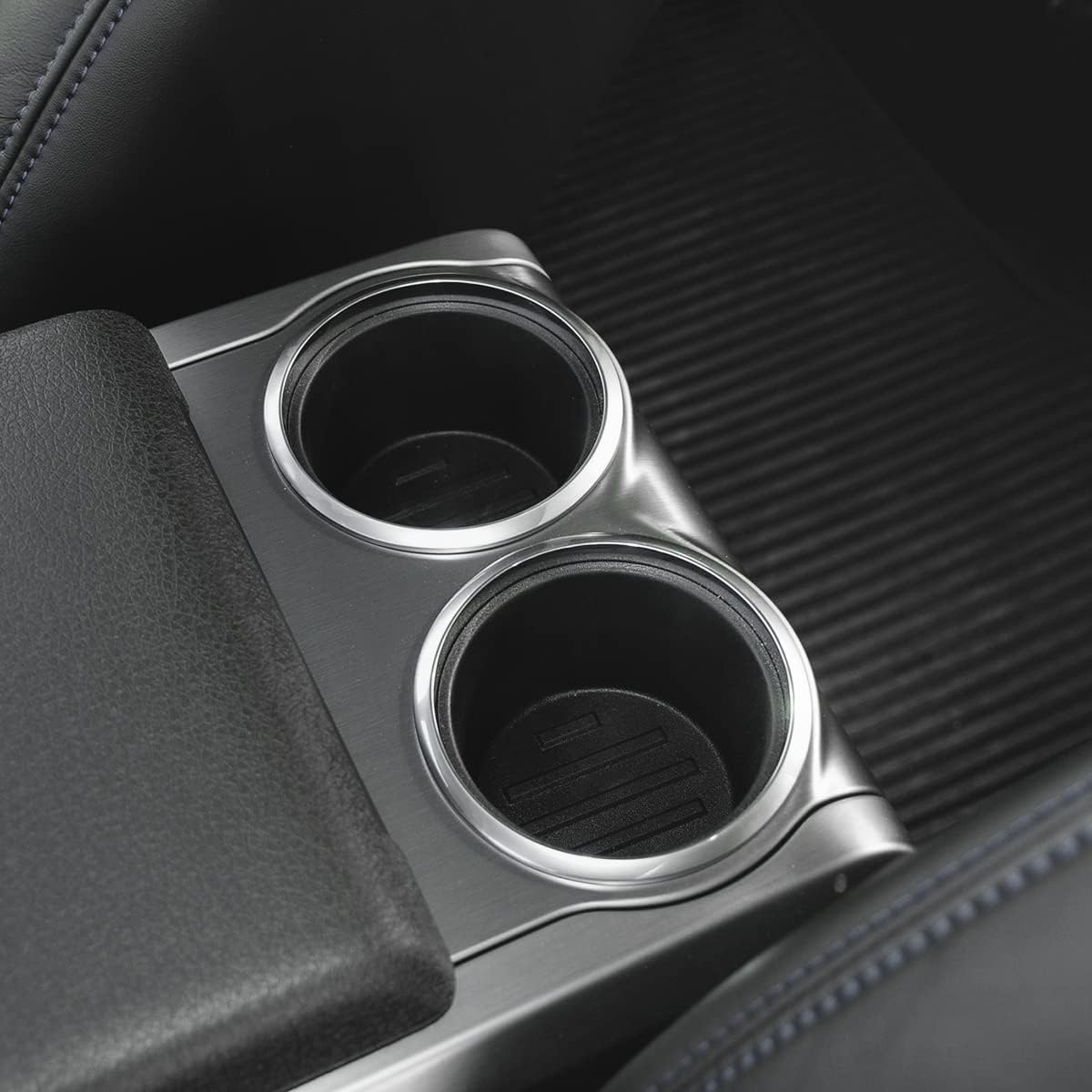 TPE Console Cup Holder Inserts Replacement for Ford F150 2009-2014 with Flow Through Console 9L3Z-1513562-CB 9L3Z-1513562-A (4pcs)